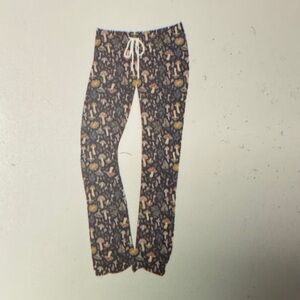 Women's Mushroom Print pajama sleep pants